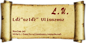 László Ulisszesz névjegykártya