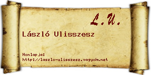 László Ulisszesz névjegykártya