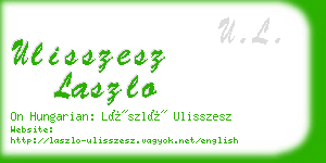 ulisszesz laszlo business card